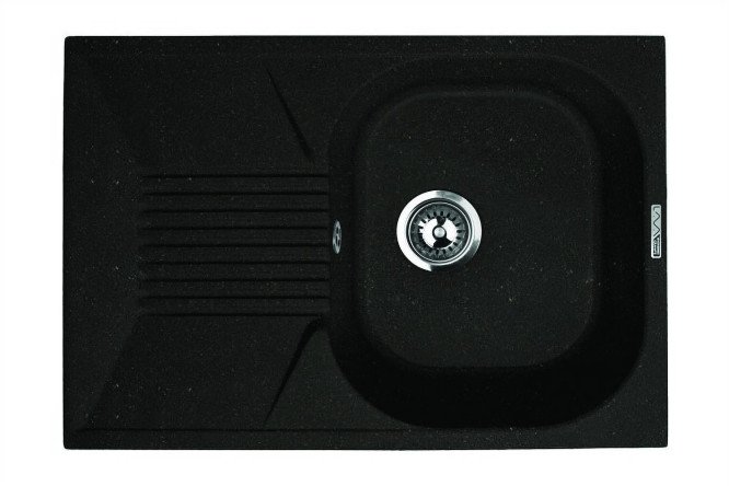 Изображение товара Врезная мойка с крылом LAVA L.2 69,5х49,5х19 см из инженерного гранита