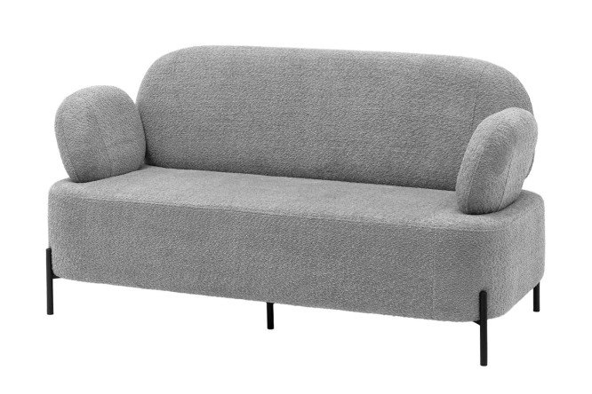 Изображение товара Стильный диван Stool Group Кэнди светло-серого цвета размеры 151х81х74 см