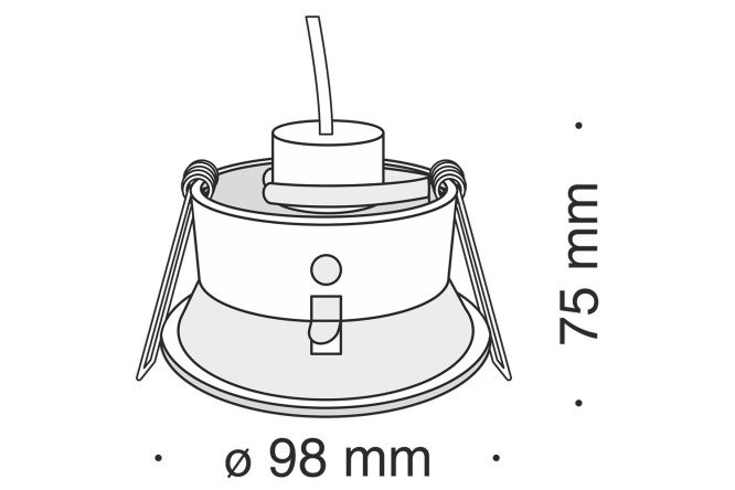 Светильник встраиваемый MAYTONI Downlight Yin 9.8x7.5x9.8 см, GU10