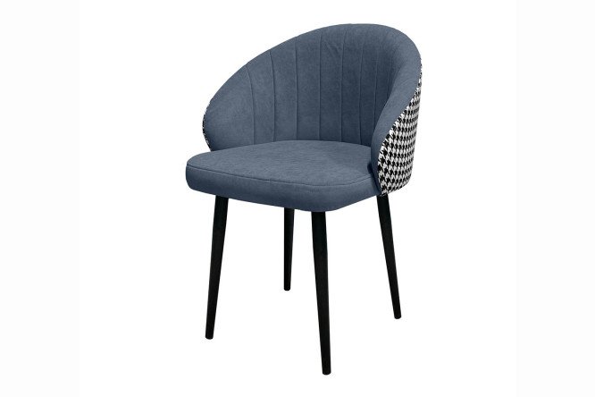 Изображение товара Стул Huston 59х80х55 см с мягкой обивкой из велюра и металлическими ножками