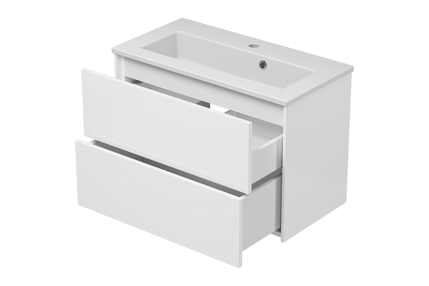 Тумба подвесная Той 70 TOY-09070-0102Я с 2 ящиками 71 см, цвет каркаса белый, фасада белый