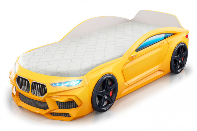 Изображение товара Кровать-машина Romeo 70х170 см цвет жёлтый