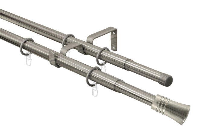 Изображение товара Карниз-телескоп двойной ARTTEX 246 587 раздвижной 120-210 см