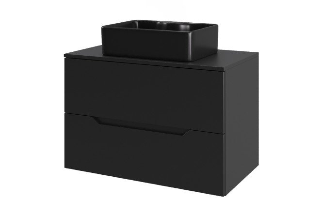 Изображение товара Тумба подвесная ORANGE Line 80 Li-80TubMDF+B01-475MB 81 см, цвет каркаса чёрный, фасада чёрный Изображение товара Тумба подвесная ORANGE Line 80 Li-80TubMDF+B01-475MB 81 см, цвет каркаса чёрный, фасада чёрный