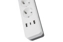 Сетевой фильтр Uniel Standard S-GSR5-3 U2C1 WHITE/GREY с заземлением 3 м