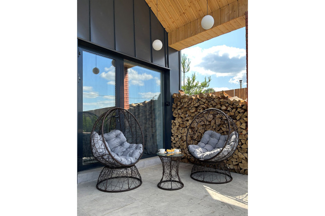 Изображение товара Набор садовой мебели Ореон 2 шт. коричневый светло-серый