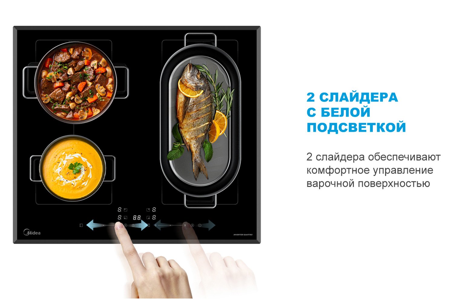 Индукционная панель MIDEA MIH 67787F 59 см