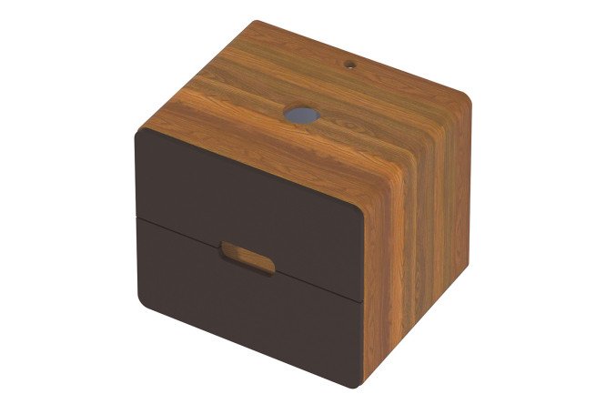 Изображение товара Тумба подвесная 1Marka Vortex 50П 2я 60 см орех ноче тортона МДФ ЛДСП