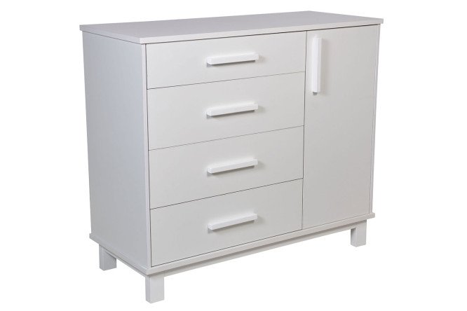 Изображение товара Комод Simple из ЛДСП и массива берёзы белый