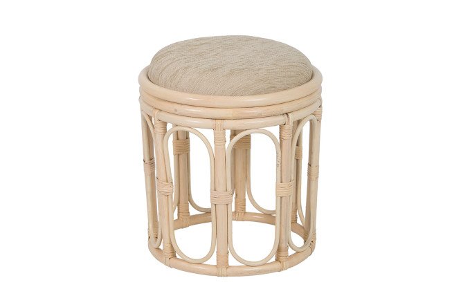 Изображение товара Пуф 12/18 натуральный ротанг бежевый для дома и интерьера