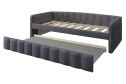Кровать одинарная с выкатной частью Молли Стандарт 90х200 см цвет сине-серый