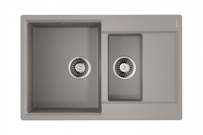 Изображение товара Мойка врезная с крылом OMOIKIRI Daisen 78-2-GR 4993332, серый 78х51х19.5 см