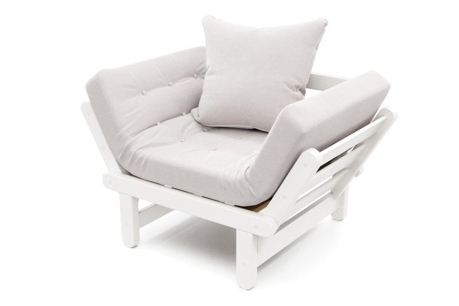 Изображение товара Кресло Сламбер 107.5х61х69 см, цвет серый, белая эмаль