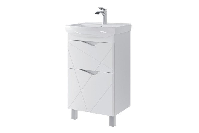 Изображение товара Тумба напольная Sanstar Линни 413.1-1.4.1.ККЛЕ 47.4 см, цвет каркаса белый, фасада белый