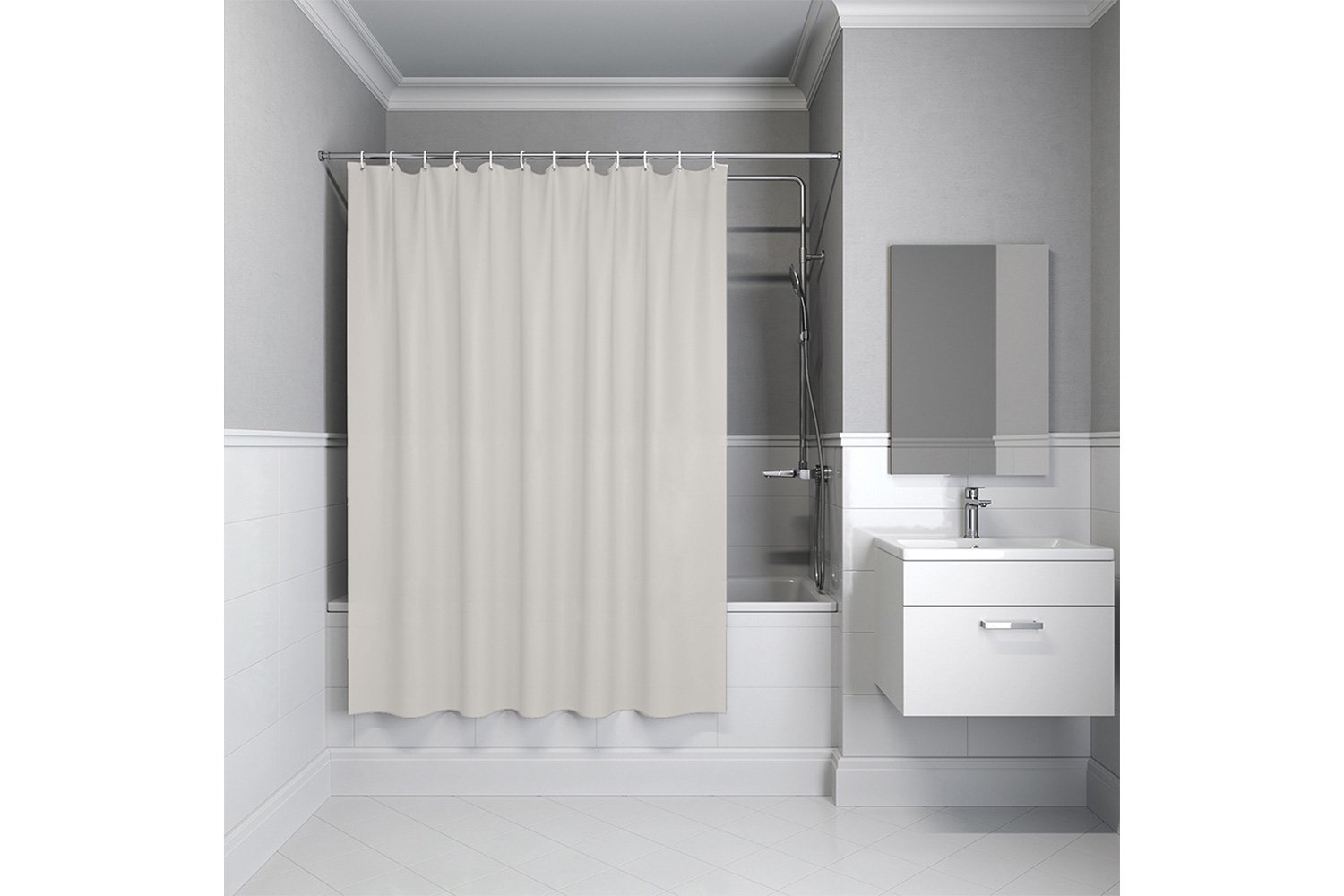 Штора для ванной комнаты IDDIS Base 180x200 см