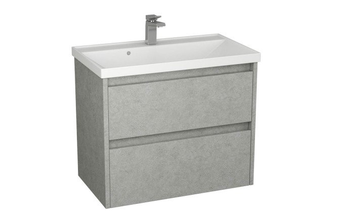 Изображение товара Тумба для ванной комнаты Muskat 70 57039 со светлым каменным цветом и раковиной