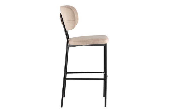 Стул барный Stool Group Ханна 47х110х55 см, цвет обивки бежевый, ножек чёрный