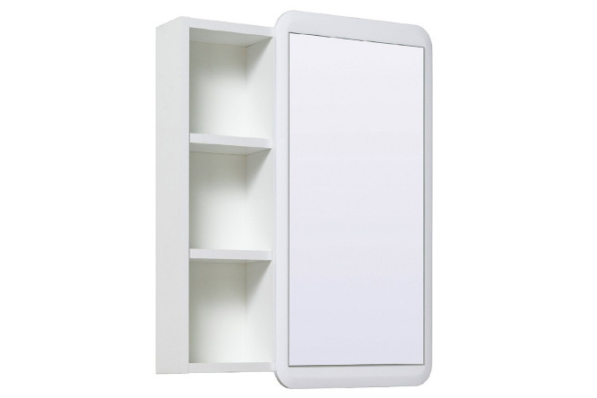 Изображение товара Шкаф-зеркало RUNO Капри 55 белый 55х75х13.4 см универсальный интерьер