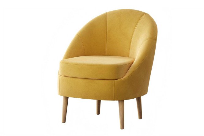 Изображение товара Стильное кресло Комо из велюра размер 74,5х86х77,5 см высокая надежность