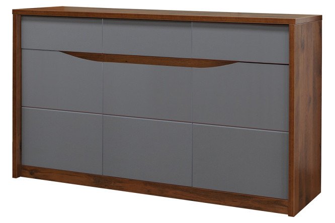 Изображение товара Тумба Монако серый мокко и дуб саттер 142,4х42,1х84 см