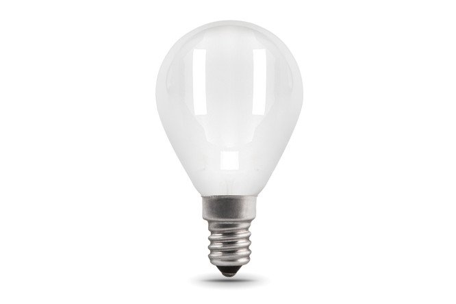 Лампа светодиодная Gauss Filament E14, 5W, Шар, Тёплый