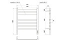 Полотенцесушитель электрический POINT Селена П6, черный PN16856B 53.2х60 см
