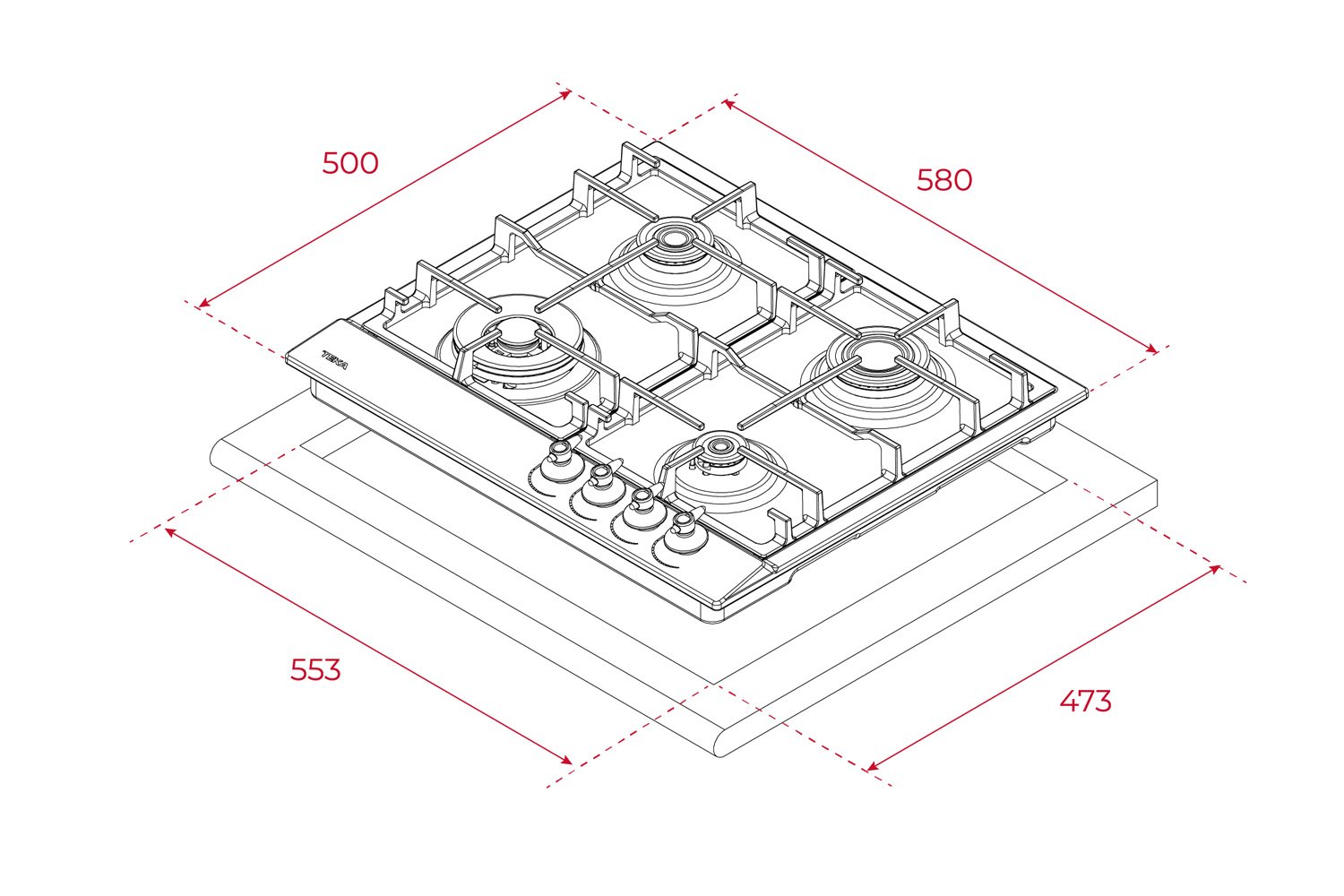 Газовая панель GSC 64320 RBN