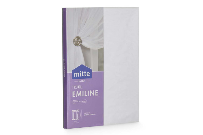 Фото 9 Тюль MITTE Emiline 500х280 см, 1 шт., цвет белый
