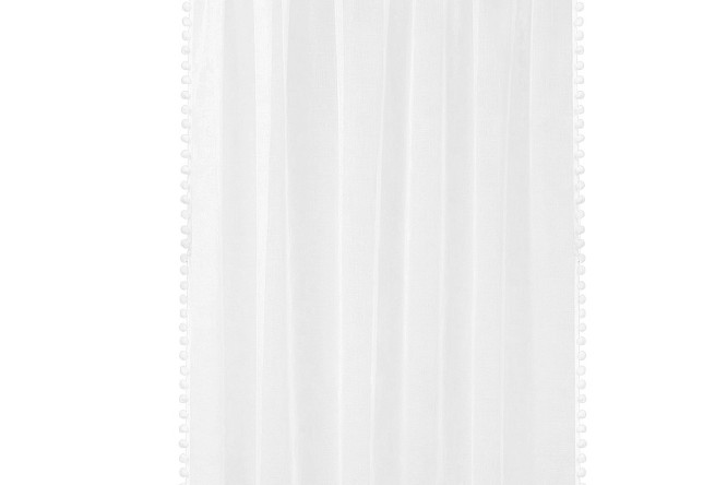 Изображение товара Комплект тюлей Софит с помпонами 146х175 см, 2 шт., белый