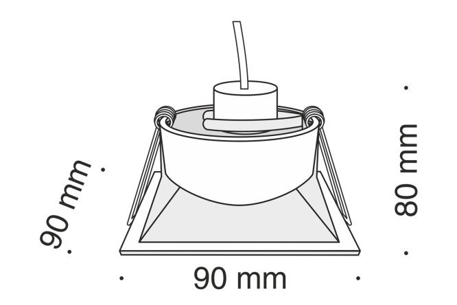 Светильник встраиваемый MAYTONI Downlight Dot 9x8x9 см, GU10