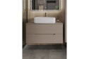 Тумба подвесная ORANGE Line 100 Li-100TuLMDF+B07-600W 100.5 см, цвет каркаса латте, фасада латте