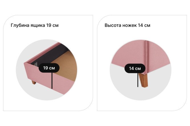 Кровать с подъёмным механизмом SCANDICA Jenny цвет нежно-розовый 200х200 см