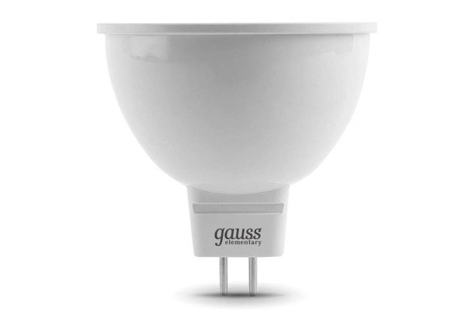 Изображение товара Лампа светодиодная Gauss Elementary MR16 430lm GU5.3, 5.5W, Софит, 3000 К, Тёплый