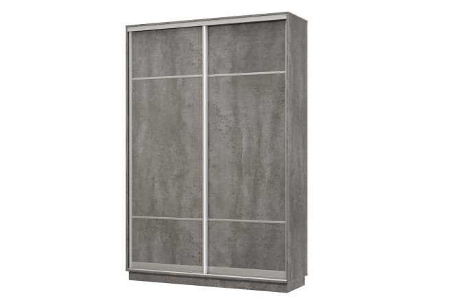 Изображение товара Двухдверный шкаф-купе Практик 150x220 см серебро с ЛДСП
