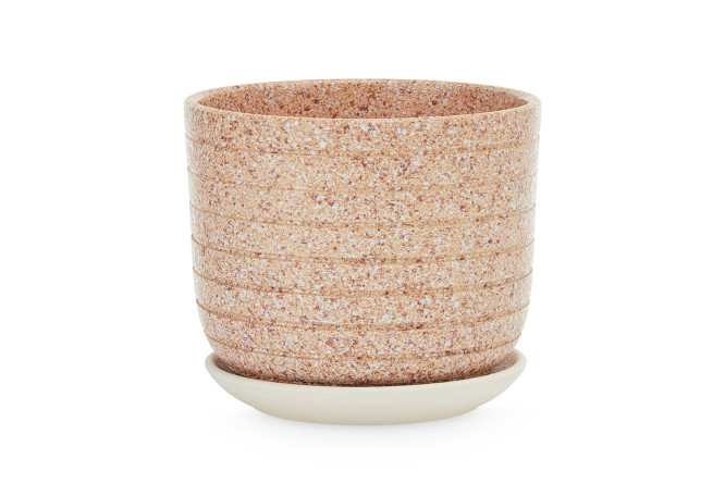 Изображение товара Горшок для цветов Пряности 15х13 см из керамики бежевый