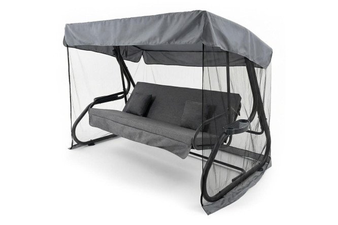 Изображение товара Диван-качели Марко серый каркас, тент серый, 180x180 см