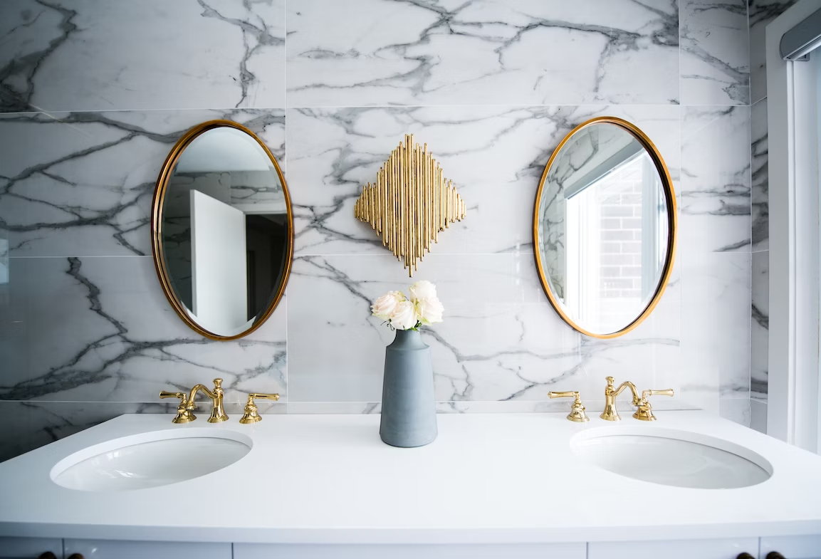 Дизайн ванной комнаты в современном стиле: 50 фото, стили, идеи интерьеров,  популярные цвета | Hoff