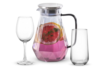 Бокалы, стаканы, кувшины