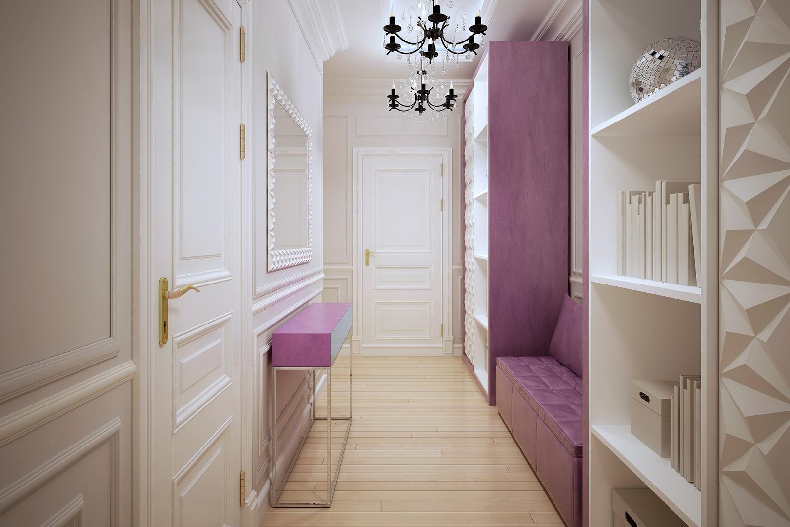Дизайн узкой прихожей в квартире в современном стиле (33 фото)