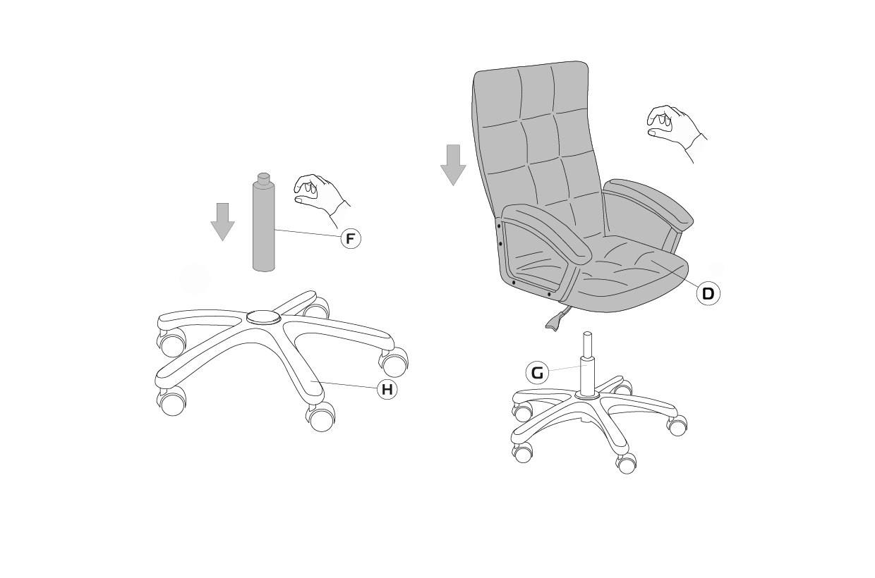 Как правильно собрать кресло: пошаговая инструкция по сборке офисных,  компьютерных и игровых кресел | Hoff