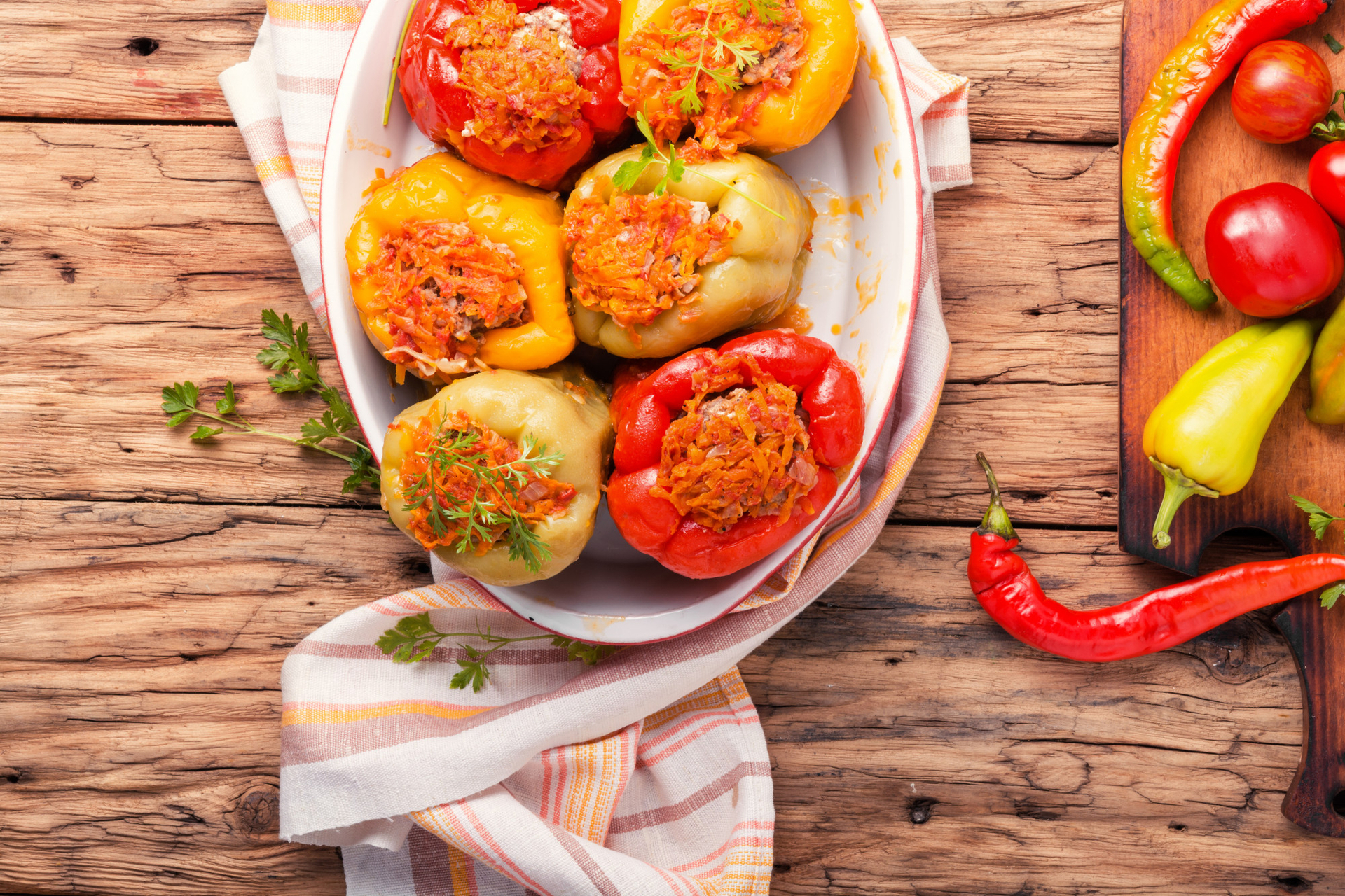 Постный фаршированный перец