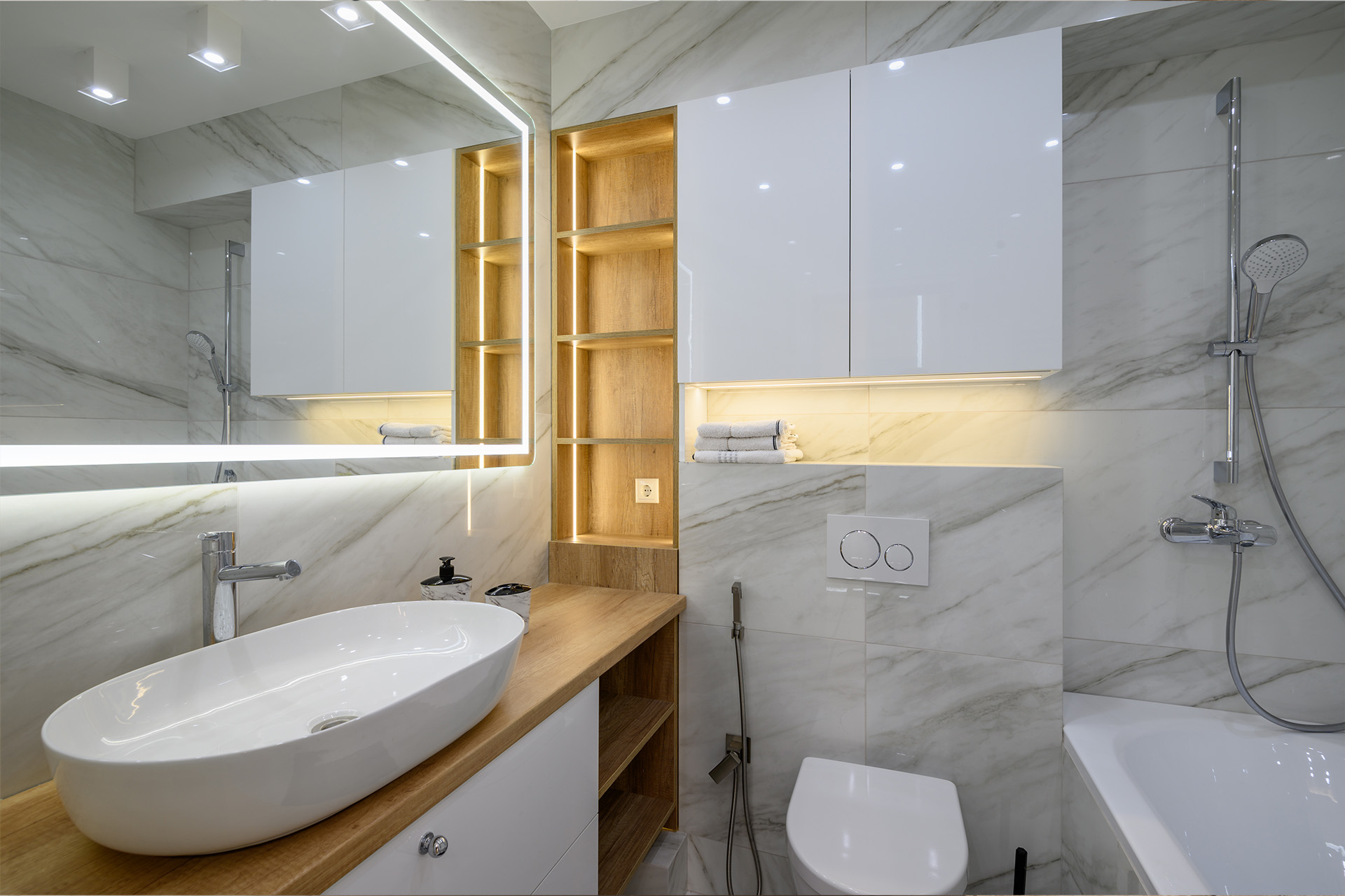 Дизайн ванной комнаты в стиле Модерн (Модернизм), фото интерьеров: 30 лучших дизайнов