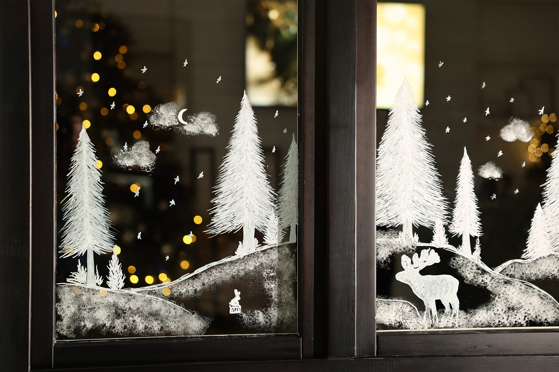 Как украсить окно на Новый Год: 5 способов и 30 фото